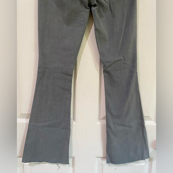Mother The Weekender Fray Jeans In Lead Gray Light Wash Size 24 Flare Preppy - Picture 11 of 16